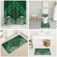 Rongoa Maori New Zealand Harakeke Bathroom Set NZ Weaving Pattern Green LT14 - Polynesian Pride