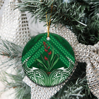 Rongoa Maori New Zealand Harakeke Ceramic Ornament NZ Weaving Pattern Green LT14 - Polynesian Pride