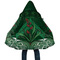 Rongoa Maori New Zealand Harakeke Cloak NZ Weaving Pattern Green LT14 Unisex Green - Polynesian Pride