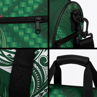 Rongoa Maori New Zealand Harakeke Duffle Bag NZ Weaving Pattern Green LT14 - Polynesian Pride