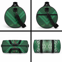 Rongoa Maori New Zealand Harakeke Duffle Bag NZ Weaving Pattern Green LT14 - Polynesian Pride