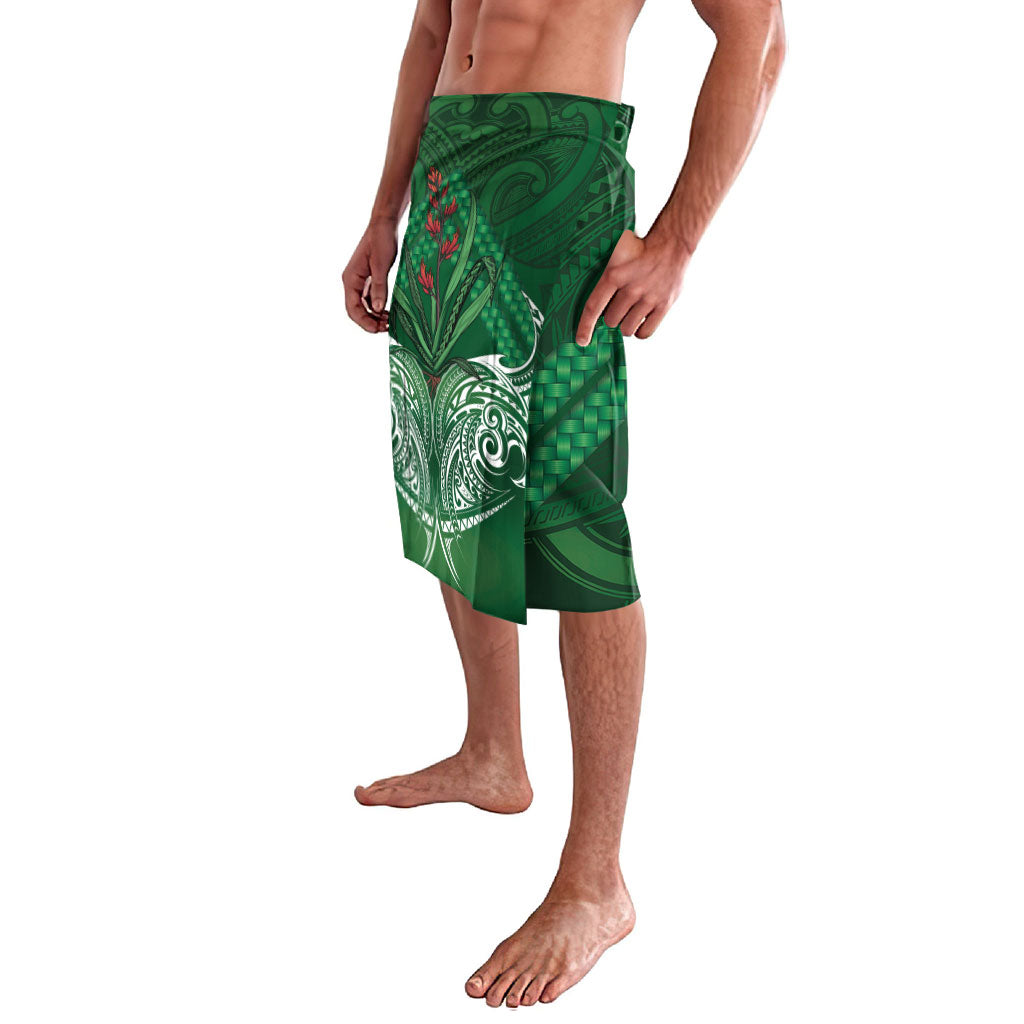 Rongoa Maori New Zealand Harakeke Lavalava NZ Weaving Pattern Green LT14 - Polynesian Pride