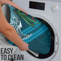Rongoa Maori New Zealand Harakeke Bathroom Set NZ Weaving Pattern Dark Teal LT14 - Polynesian Pride