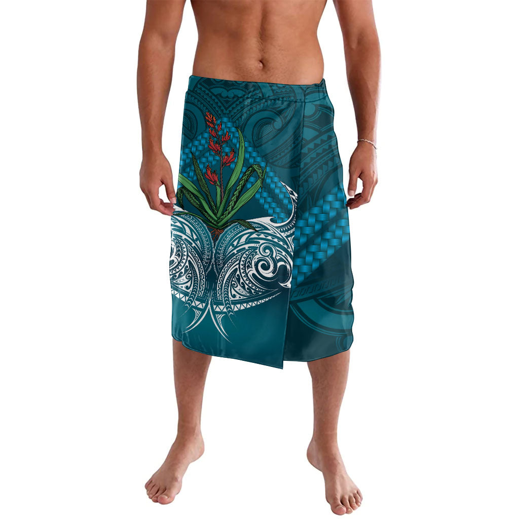Rongoa Maori New Zealand Harakeke Lavalava NZ Weaving Pattern Dark Teal LT14 Dark Teal - Polynesian Pride