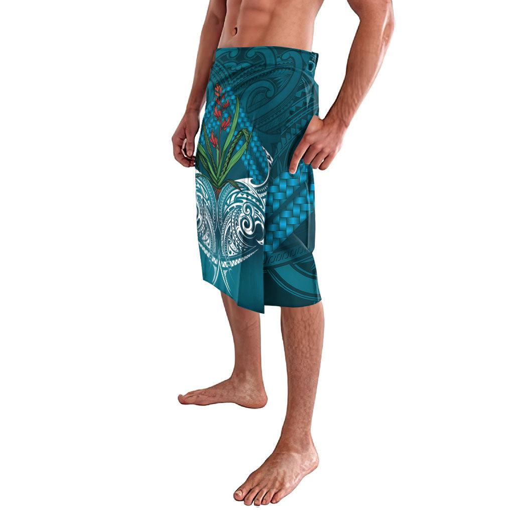 Rongoa Maori New Zealand Harakeke Lavalava NZ Weaving Pattern Dark Teal LT14 - Polynesian Pride