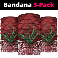 Rongoa Maori New Zealand Harakeke Neck Gaiter NZ Weaving Pattern Red LT14 package One Size: 25*50cm Red - Polynesian Pride