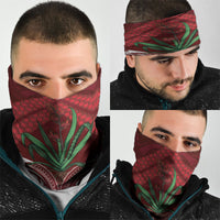 Rongoa Maori New Zealand Harakeke Neck Gaiter NZ Weaving Pattern Red LT14 - Polynesian Pride