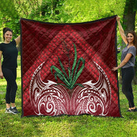Rongoa Maori New Zealand Harakeke Quilt NZ Weaving Pattern Red LT14 - Polynesian Pride