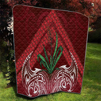 Rongoa Maori New Zealand Harakeke Quilt NZ Weaving Pattern Red LT14 - Polynesian Pride