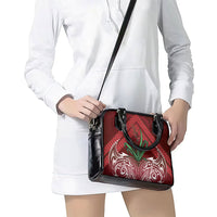 Rongoa Maori New Zealand Harakeke Shoulder Handbag NZ Weaving Pattern Red LT14 - Polynesian Pride