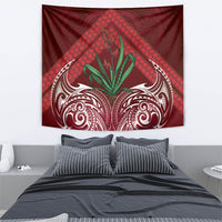 Rongoa Maori New Zealand Harakeke Tapestry NZ Weaving Pattern Red LT14 - Polynesian Pride