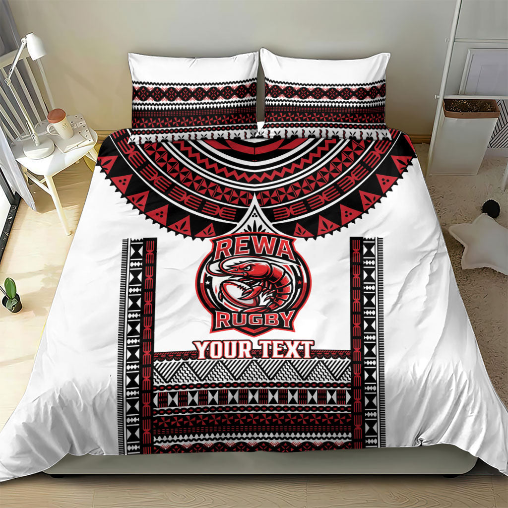 Fiji Rewa Rugby Custom Bedding Set Go Champions Fijian Tapa Pattern LT14 - Polynesian Pride