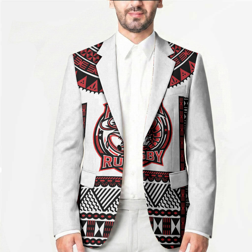 Fiji Rewa Rugby Custom Blazer Go Champions Fijian Tapa Pattern LT14 - Polynesian Pride