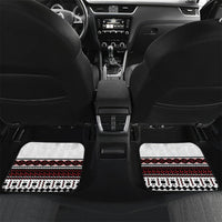 Fiji Rewa Rugby Custom Car Mats Go Champions Fijian Tapa Pattern LT14 Set 2pcs - Back White - Polynesian Pride