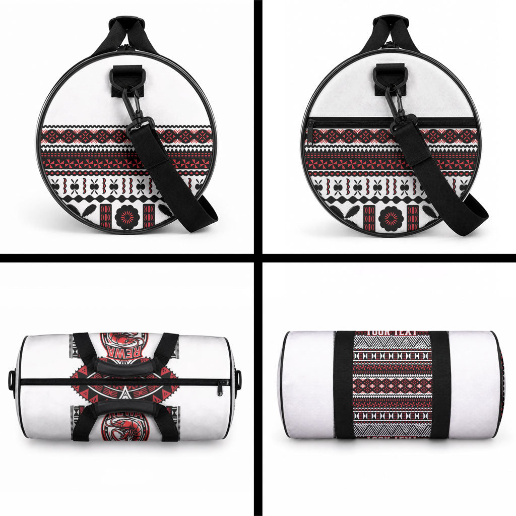 Fiji Rewa Rugby Custom Duffle Bag Go Champions Fijian Tapa Pattern LT14 - Polynesian Pride