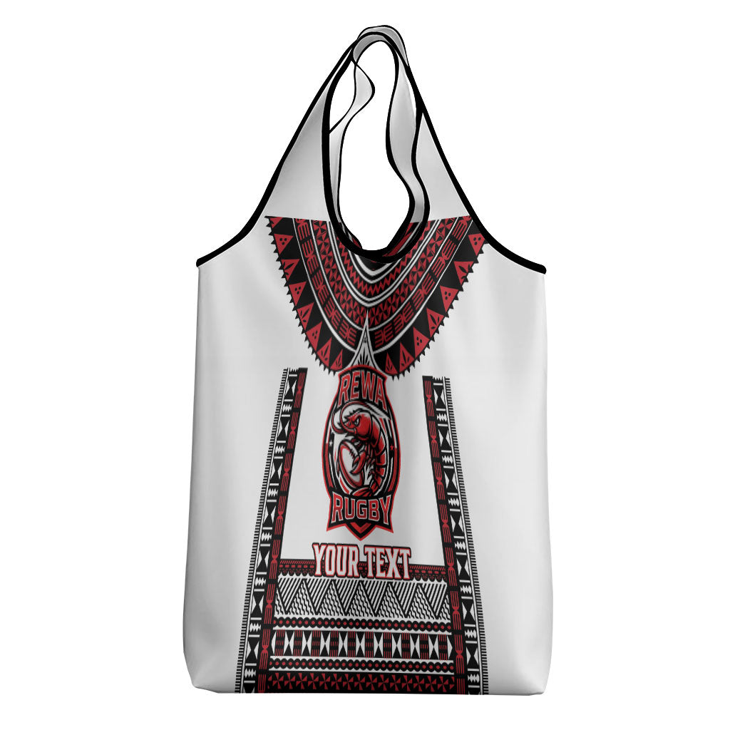 Fiji Rewa Rugby Custom Grocery Bag Go Champions Fijian Tapa Pattern LT14 - Polynesian Pride