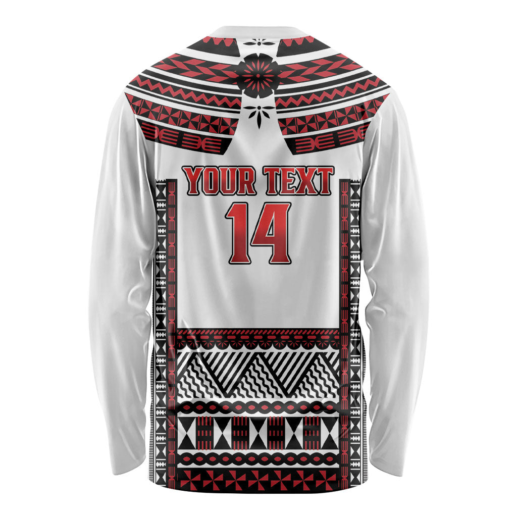 Fiji Rewa Rugby Custom Long Sleeve Shirt Go Champions Fijian Tapa Pattern LT14 - Polynesian Pride