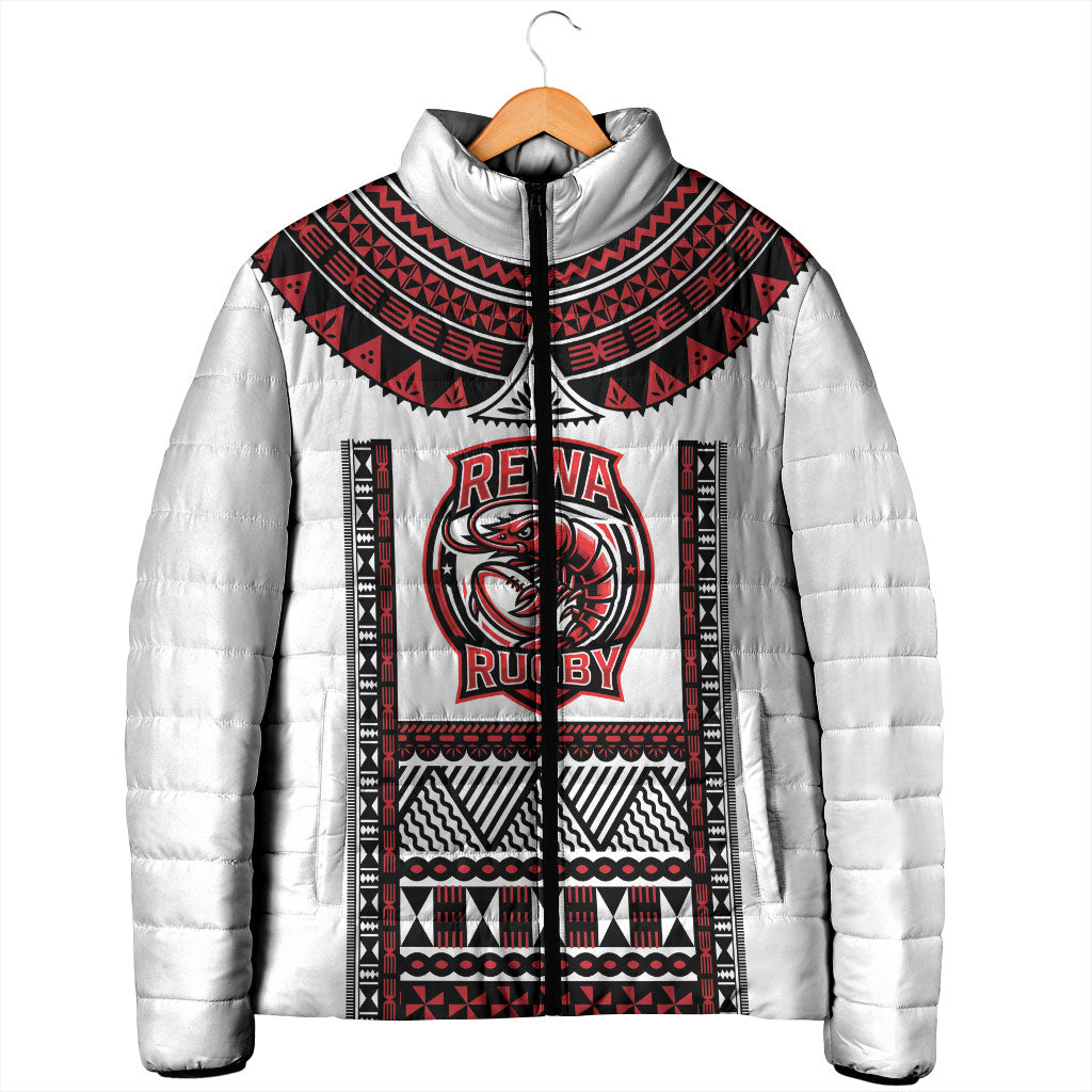Fiji Rewa Rugby Custom Padded Jacket Go Champions Fijian Tapa Pattern LT14 - Polynesian Pride