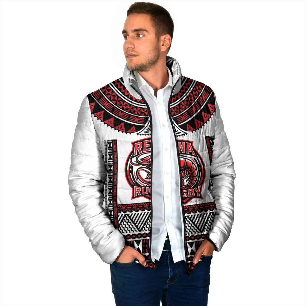 Fiji Rewa Rugby Custom Padded Jacket Go Champions Fijian Tapa Pattern LT14 - Polynesian Pride