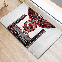 Fiji Rewa Rugby Custom Rubber Doormat Go Champions Fijian Tapa Pattern LT14 - Polynesian Pride