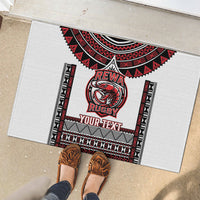Fiji Rewa Rugby Custom Rubber Doormat Go Champions Fijian Tapa Pattern LT14 - Polynesian Pride