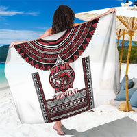 Fiji Rewa Rugby Custom Sarong Go Champions Fijian Tapa Pattern LT14 One Size 44 x 66 inches White - Polynesian Pride
