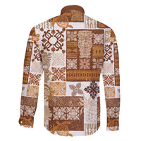 Hawaiian Quilt Family Matching Mermaid Dress and Hawaiian Shirt Tiki Tropical Retro Brown Version LT14 - Polynesian Pride