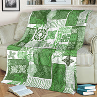 Hawaiian Quilt Blanket Tiki Tropical Retro Green Version LT14 - Polynesian Pride