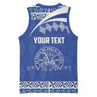 Personalised Tonga Tupou College Toloa Basketball Jersey 160 Years Anniversary Tongan Ngatu Pattern