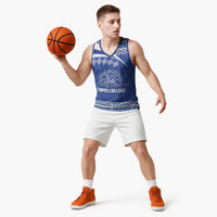 Personalised Tonga Tupou College Toloa Basketball Jersey 160 Years Anniversary Tongan Ngatu Pattern