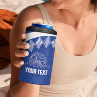 Personalised Tonga Tupou College Toloa 4 in 1 Can Cooler Tumbler 160 Years Anniversary Tongan Ngatu Pattern LT14 - Polynesian Pride