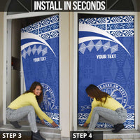 Personalised Tonga Tupou College Toloa Door Cover 160 Years Anniversary Tongan Ngatu Pattern