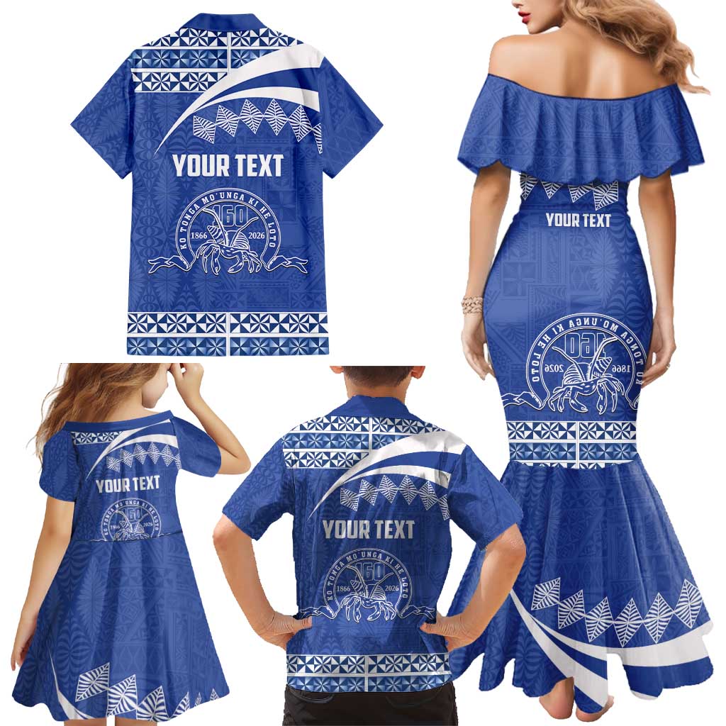 Personalised Tonga Tupou College Toloa Family Matching Mermaid Dress and Hawaiian Shirt 160 Years Anniversary Tongan Ngatu Pattern LT14 - Polynesian Pride