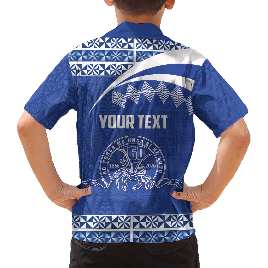 Personalised Tonga Tupou College Toloa Family Matching Off The Shoulder Long Sleeve Dress and Hawaiian Shirt 160 Years Anniversary Tongan Ngatu Pattern LT14 - Polynesian Pride
