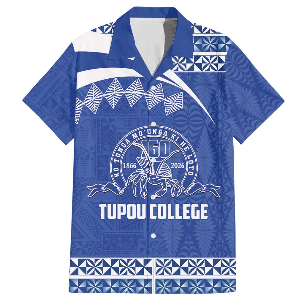 Personalised Tonga Tupou College Toloa Hawaiian Shirt 160 Years Anniversary Tongan Ngatu Pattern