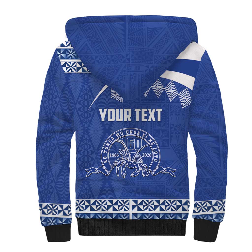 Personalised Tonga Tupou College Toloa Sherpa Hoodie 160 Years Anniversary Tongan Ngatu Pattern LT14 - Polynesian Pride