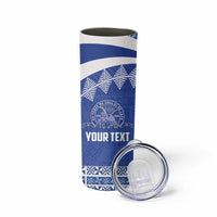 Personalised Tonga Tupou College Toloa Skinny Tumbler 160 Years Anniversary Tongan Ngatu Pattern LT14 - Polynesian Pride
