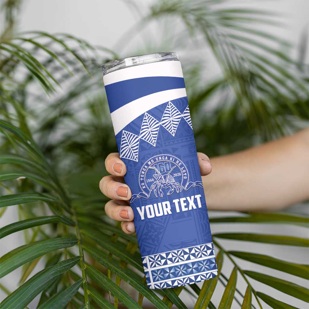 Personalised Tonga Tupou College Toloa Skinny Tumbler 160 Years Anniversary Tongan Ngatu Pattern LT14 - Polynesian Pride