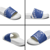 Tonga Tupou College Toloa Slide Sandals 160 Years Anniversary Tongan Ngatu Pattern LT14 - Polynesian Pride