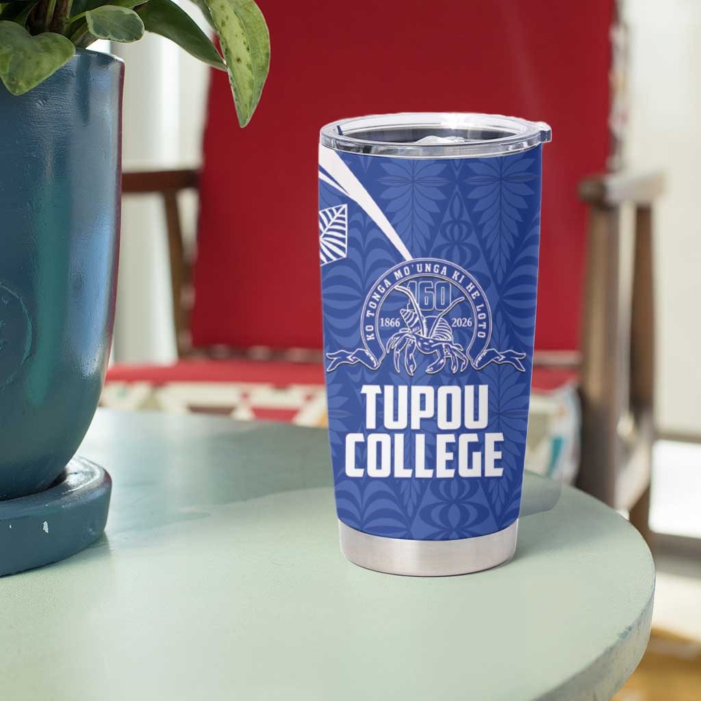 Personalised Tonga Tupou College Toloa Tumbler Cup 160 Years Anniversary Tongan Ngatu Pattern