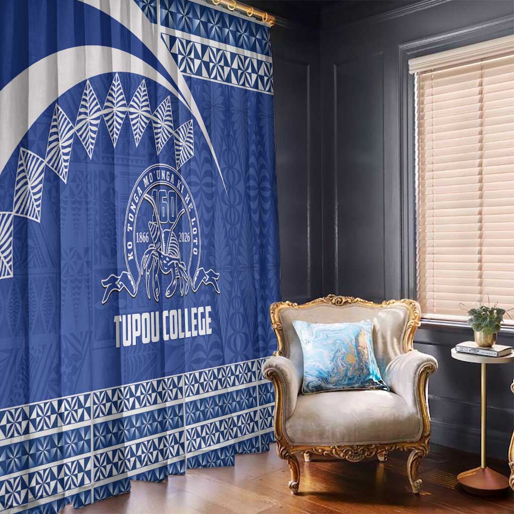 Tonga Tupou College Toloa Window Curtain 160 Years Anniversary Tongan Ngatu Pattern