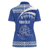 Personalised Tonga Tupou College Toloa Women Polo Shirt 160 Years Anniversary Tongan Ngatu Pattern LT14 - Polynesian Pride