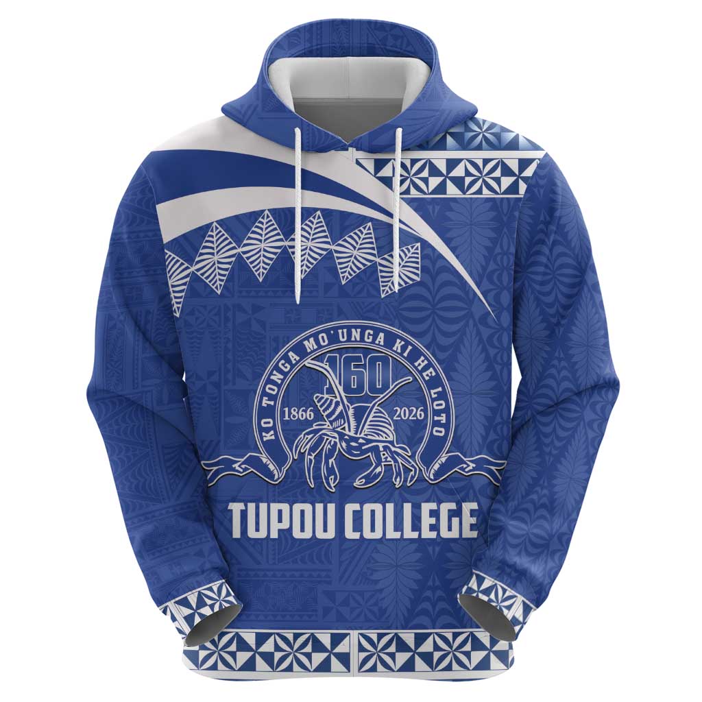 Personalised Tonga Tupou College Toloa Zip Hoodie 160 Years Anniversary Tongan Ngatu Pattern