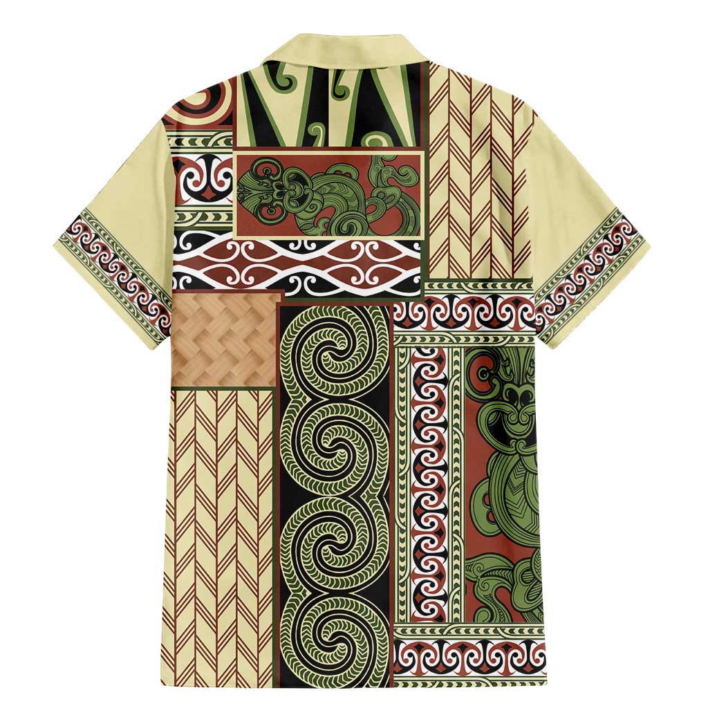 Beige Aotearoa Kowhaiwhai Pattern Family Matching Mermaid Dress and Hawaiian Shirt NZ Maori Quilt Style LT14 - Polynesian Pride