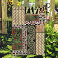 Beige Aotearoa Kowhaiwhai Pattern Garden Flag NZ Maori Quilt Style LT14 Garden Flag Beige - Polynesian Pride