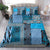 Blue Aotearoa Kowhaiwhai Pattern Bedding Set NZ Maori Quilt Style