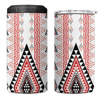 Aotearoa Taniko 4 in 1 Can Cooler Tumbler Niho Taniwha Purapura Whetu Mix Poutama LT14 One Size: 16 oz White - Polynesian Pride
