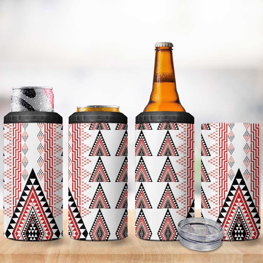Aotearoa Taniko 4 in 1 Can Cooler Tumbler Niho Taniwha Purapura Whetu Mix Poutama LT14 - Polynesian Pride