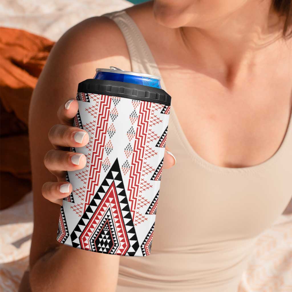 Aotearoa Taniko 4 in 1 Can Cooler Tumbler Niho Taniwha Purapura Whetu Mix Poutama LT14 - Polynesian Pride