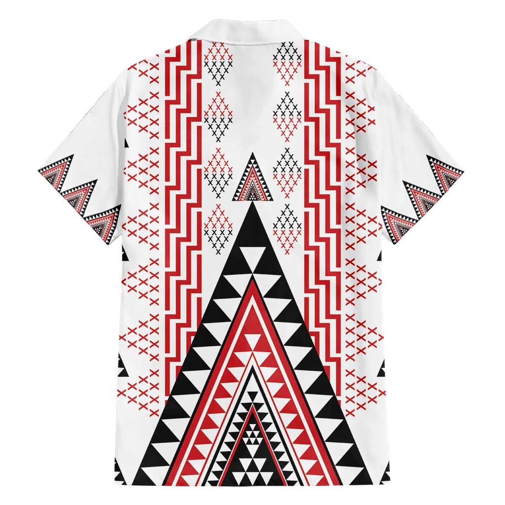 Aotearoa Taniko Family Matching Off Shoulder Maxi Dress and Hawaiian Shirt Niho Taniwha Purapura Whetu Mix Poutama LT14 - Polynesian Pride